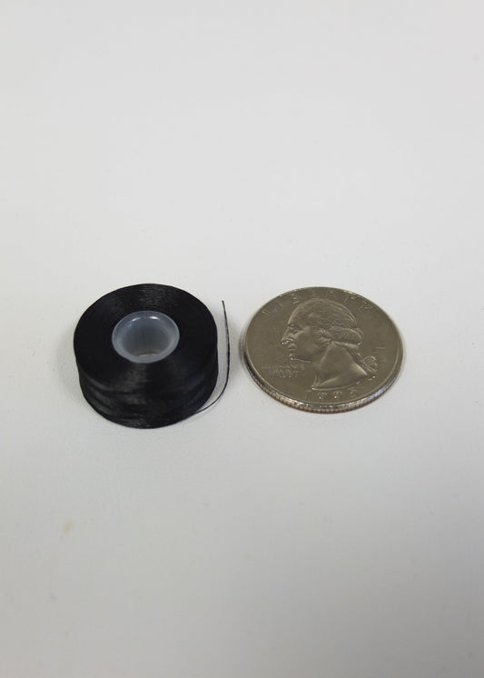 BOBBIN SIDELESS PWB POLY 132YDS BLACK