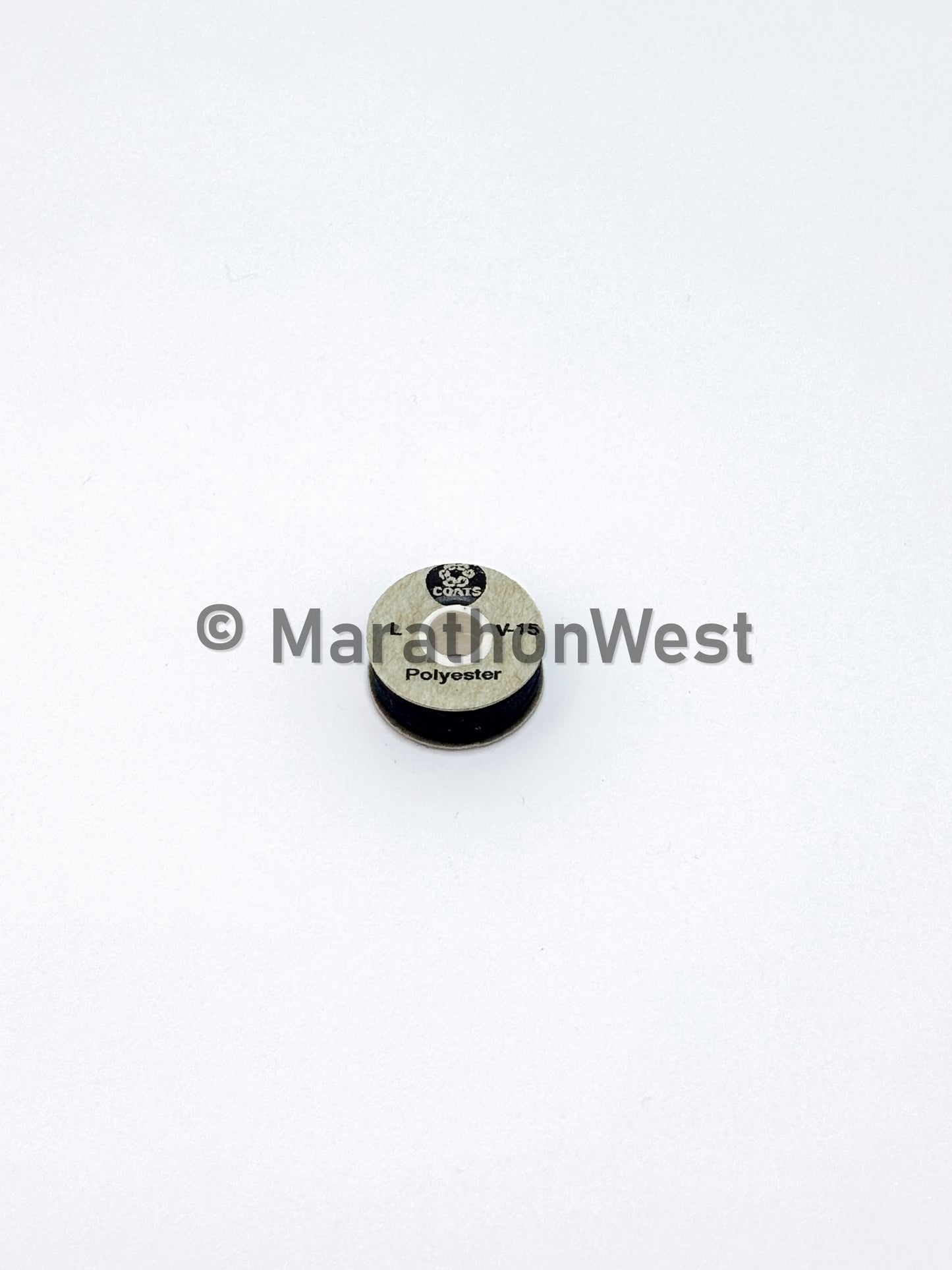 BOBBIN WITH SIDES PWB POLY 132YDS BLACK