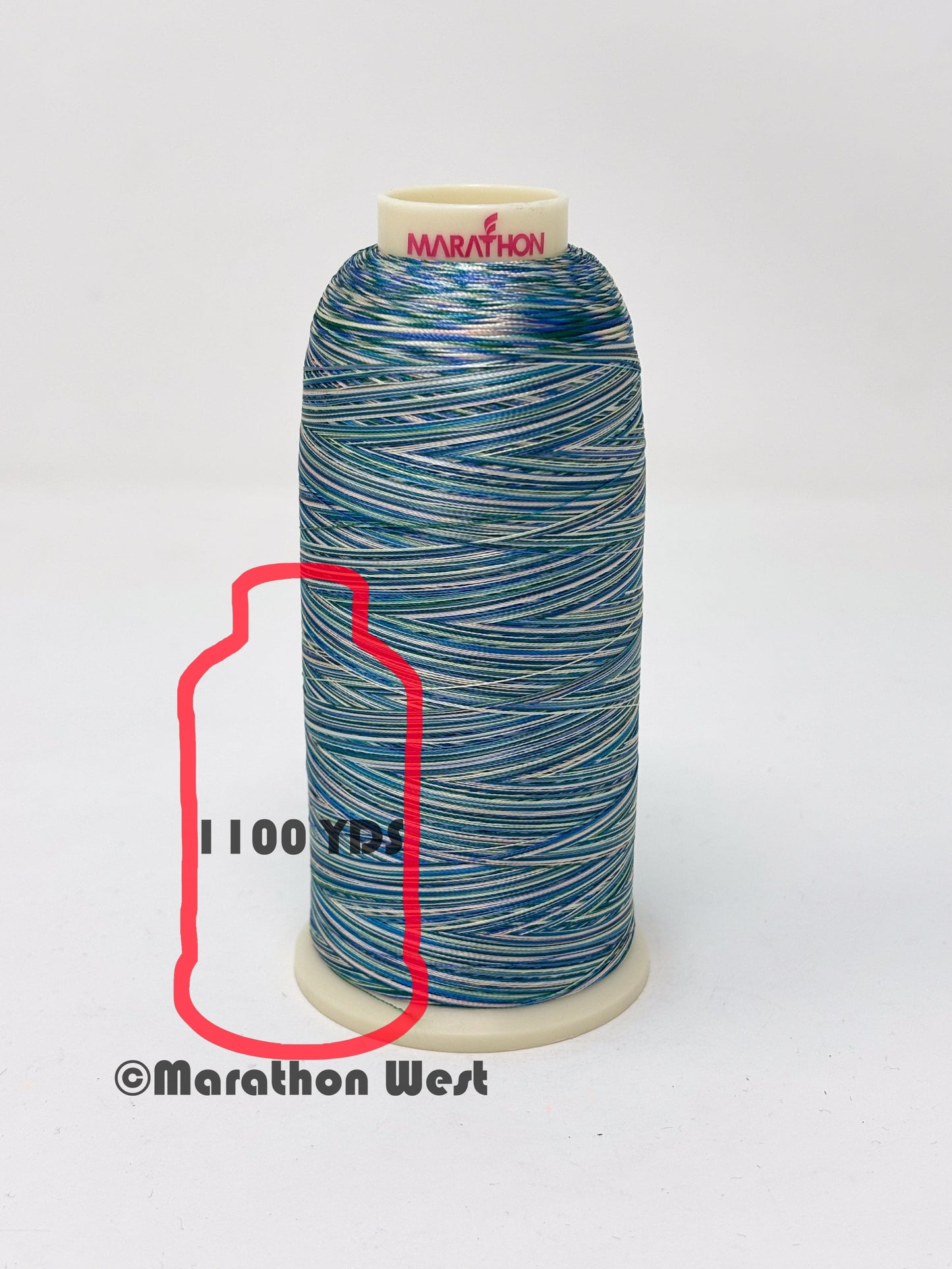 Marathon Varigated Viscose Rayon Thread 40 WT Mini Spool 1100YDS item 15002