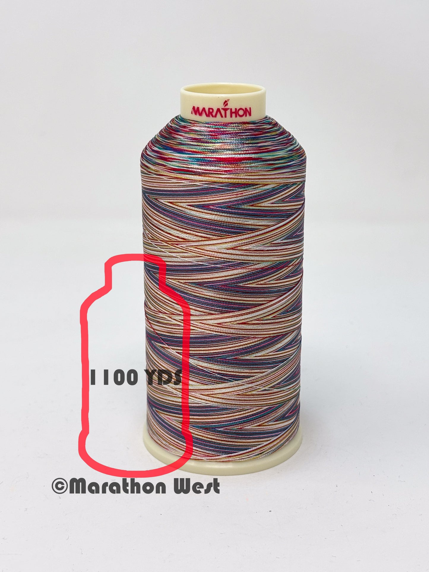 Marathon Varigated Viscose Rayon Thread 40 WT Mini Spool 1100YDS item 15006