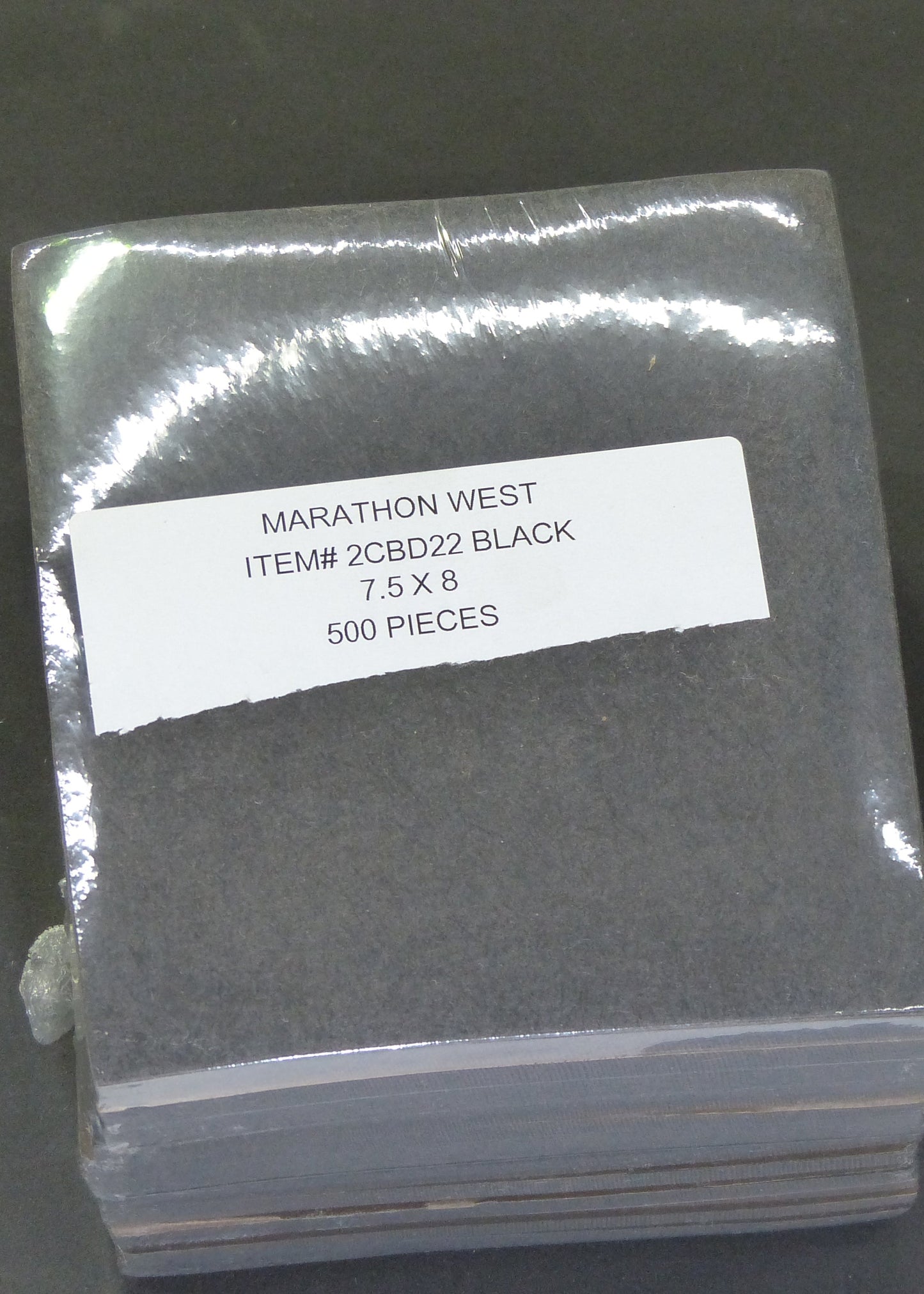 2.5OZ C-A 7.5 X8 -500PCSBLACK item 2CBD22