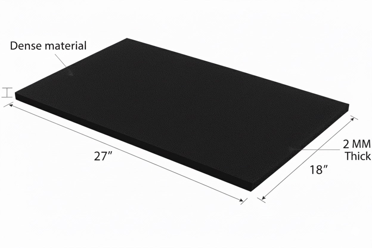 2MM DENSE EMB FOAM 18X27 BLK