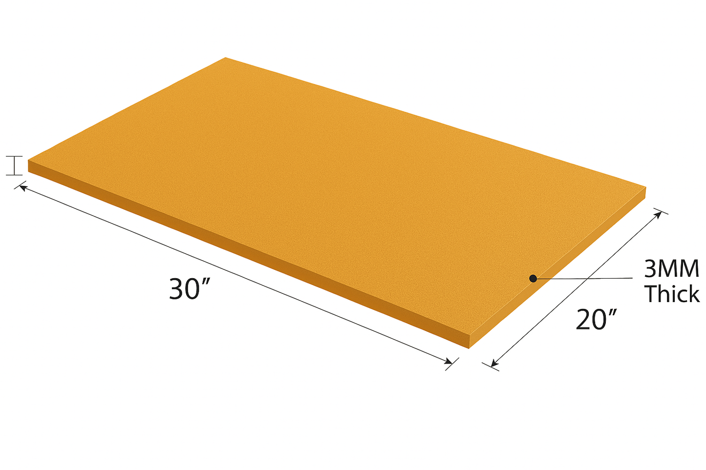 3MM EMB FOAM 20X30 GOLD