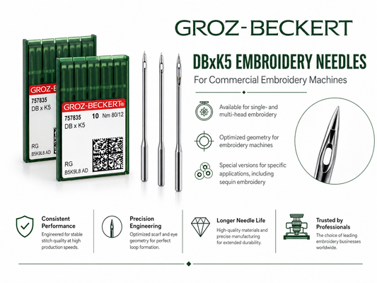 GROZ-BECKERT 75/11B TITANIUM, Commercial Machine, Specialty, Titanium, Ball Point, Cool-Sew Needles