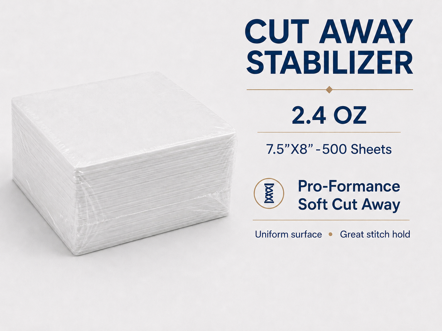 2.4OZ CUTAWAY 7.5 X8 -500PCS WHITE