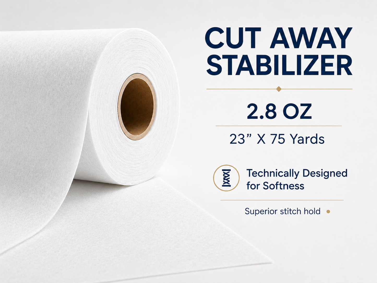 2.8OZ EXTRA HEAVY CUT-AWAY 23 X75YDS WHT