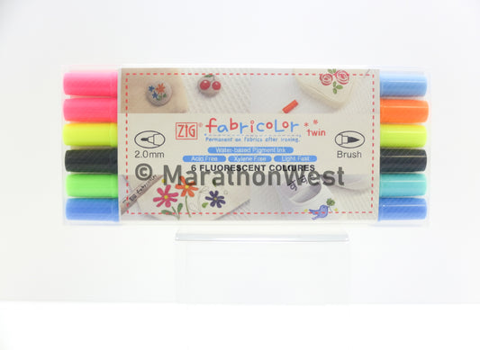 FLUORESCENT TEXTILE PENS SET/6