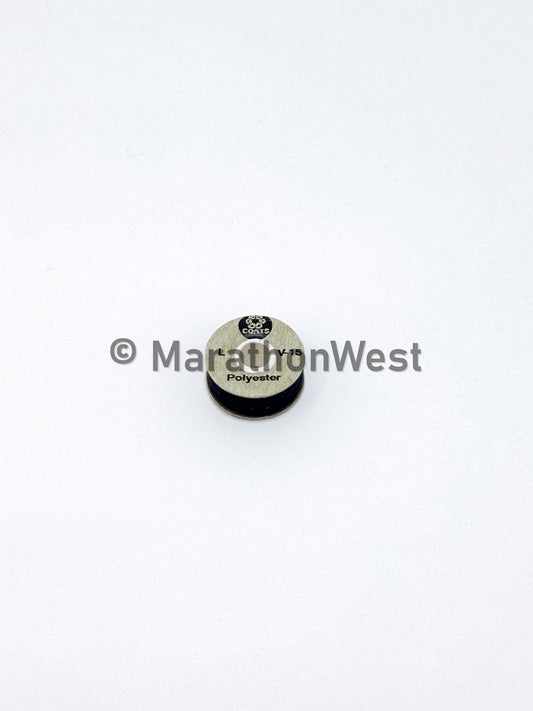 BOBBIN WITH SIDES PWB POLY 132YDS BLACK