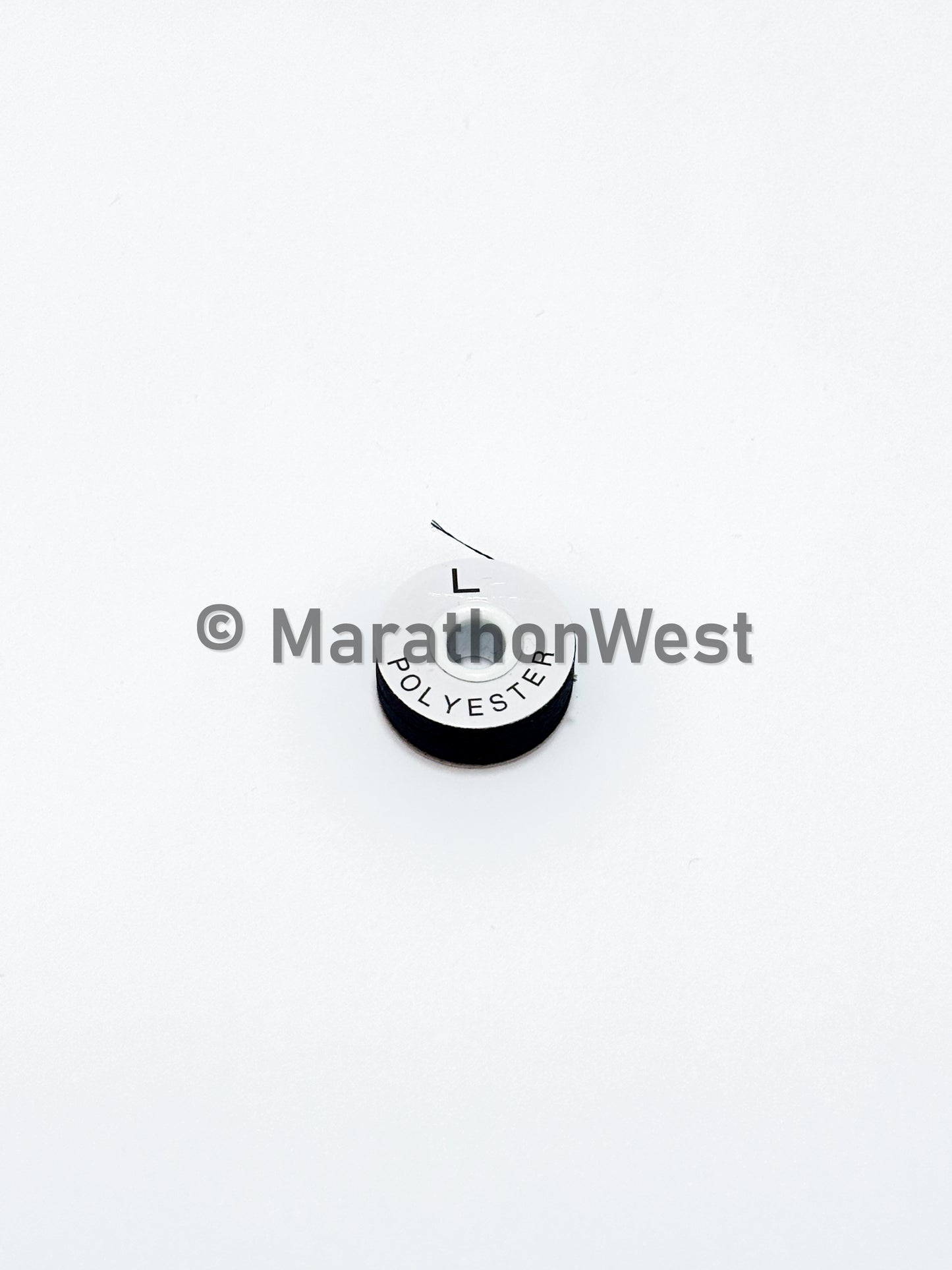 BOBBIN WITH SIDES PWB POLY 132YDS BLACK