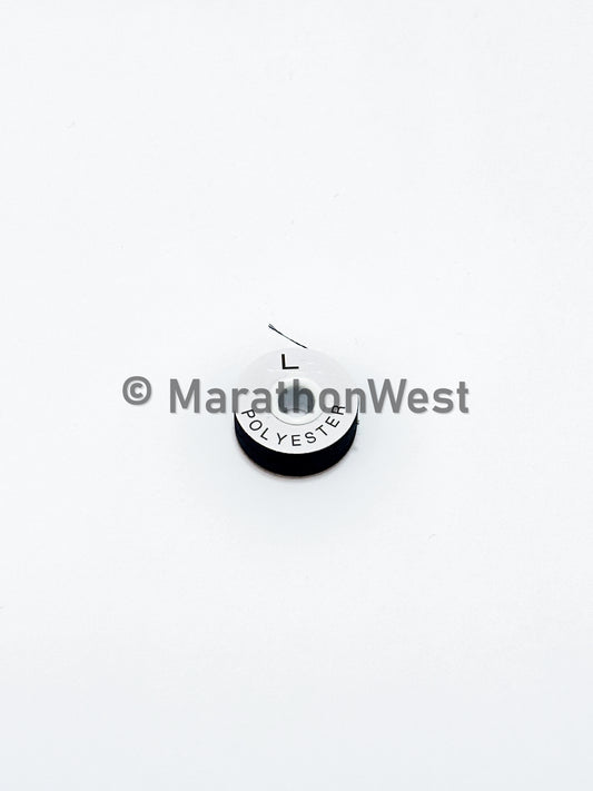 BOBBIN WITH SIDES PWB POLY 132YDS BLACK