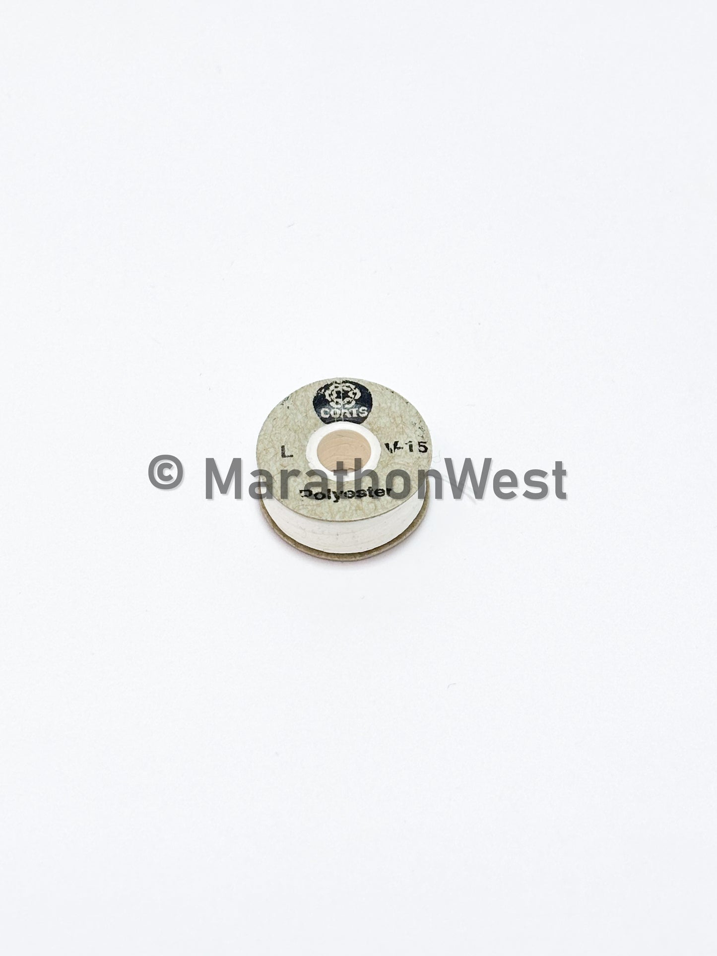 BOBBINS W/SIDES PWB POLY 132YDS WHITE