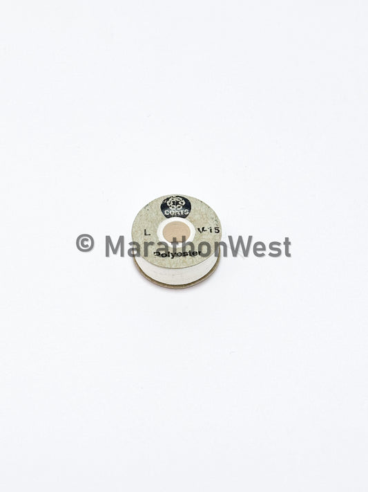 BOBBINS W/SIDES PWB POLY 132YDS WHITE