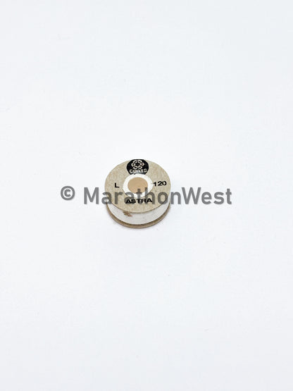 COATS ASTRA SPUNPOLY PW-L SIZE WHITE EMBROIDERY BOBBINS