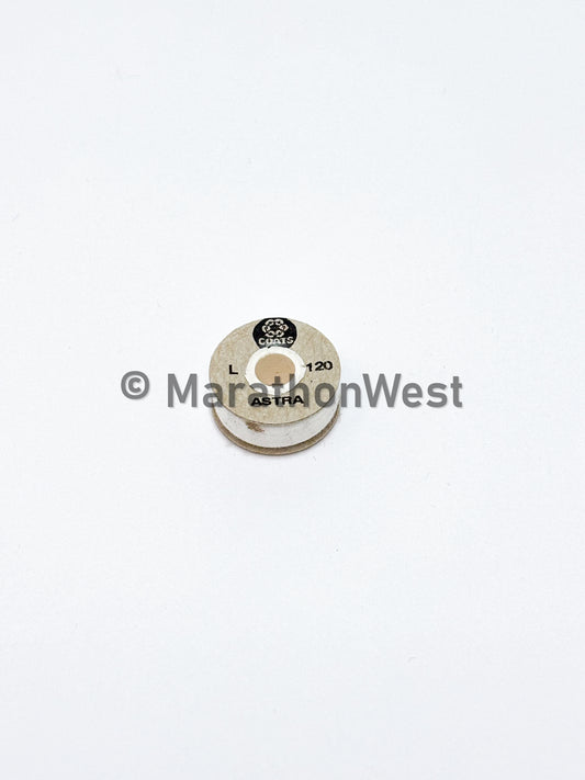 COATS ASTRA SPUNPOLY PW-L SIZE WHITE EMBROIDERY BOBBINS