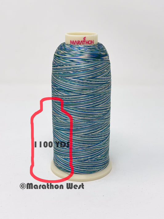 Marathon Varigated Viscose Rayon Thread 40 WT Mini Spool 1100YDS item 15002