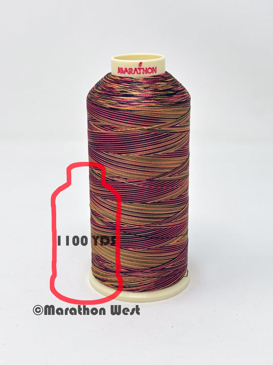 Marathon Varigated Viscose Rayon Thread 40 WT Mini Spool 1100YDS item 15004