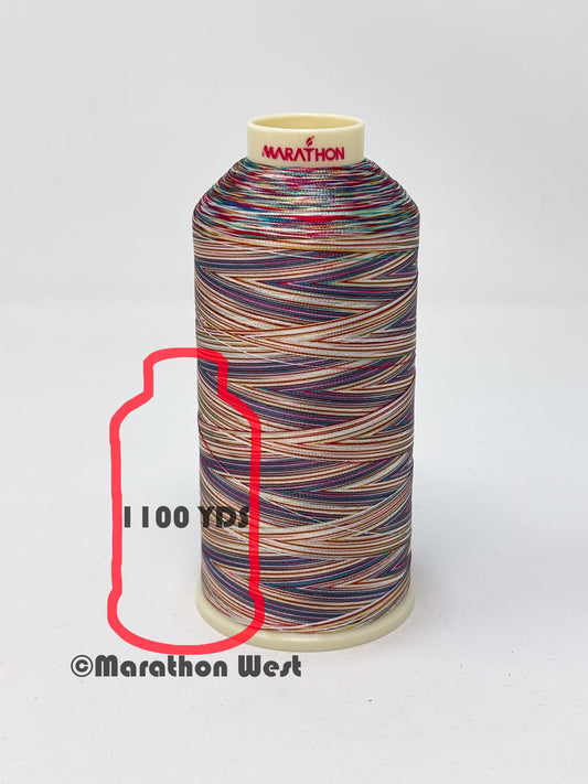 Marathon Varigated Viscose Rayon Thread 40 WT Mini Spool 1100YDS item 15006