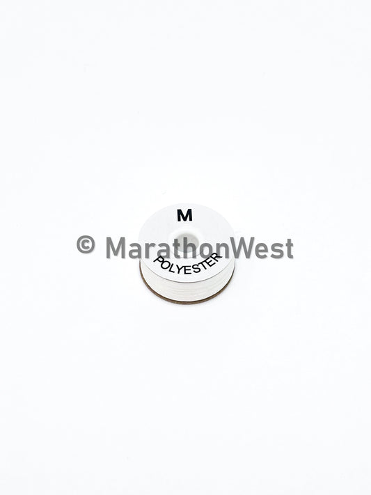 Pre-Wound Bobbins with Sides, M Size, White, 242YD item 15100K
