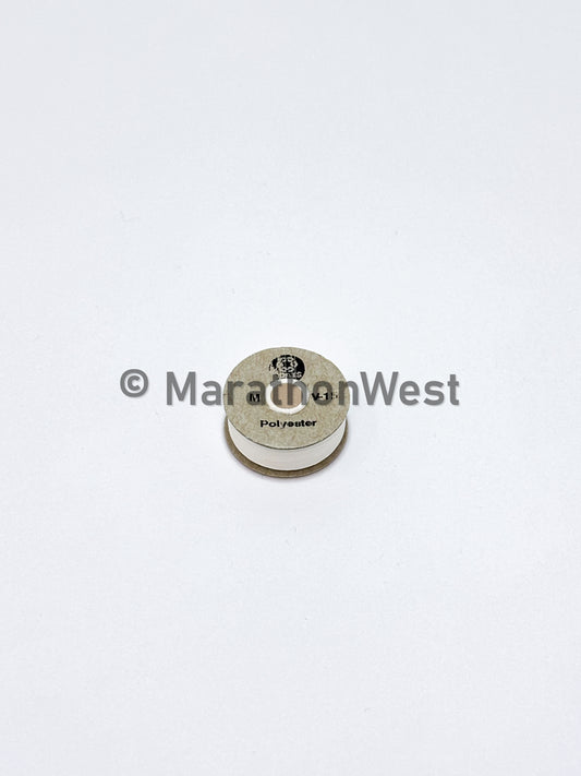 BOBBIN WITH SIDES PWB POLY 235YYDS WHITE