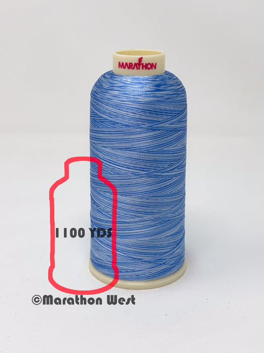 Marathon Varigated Viscose Rayon Thread 40 WT Mini Spool 1100YDS item 15508