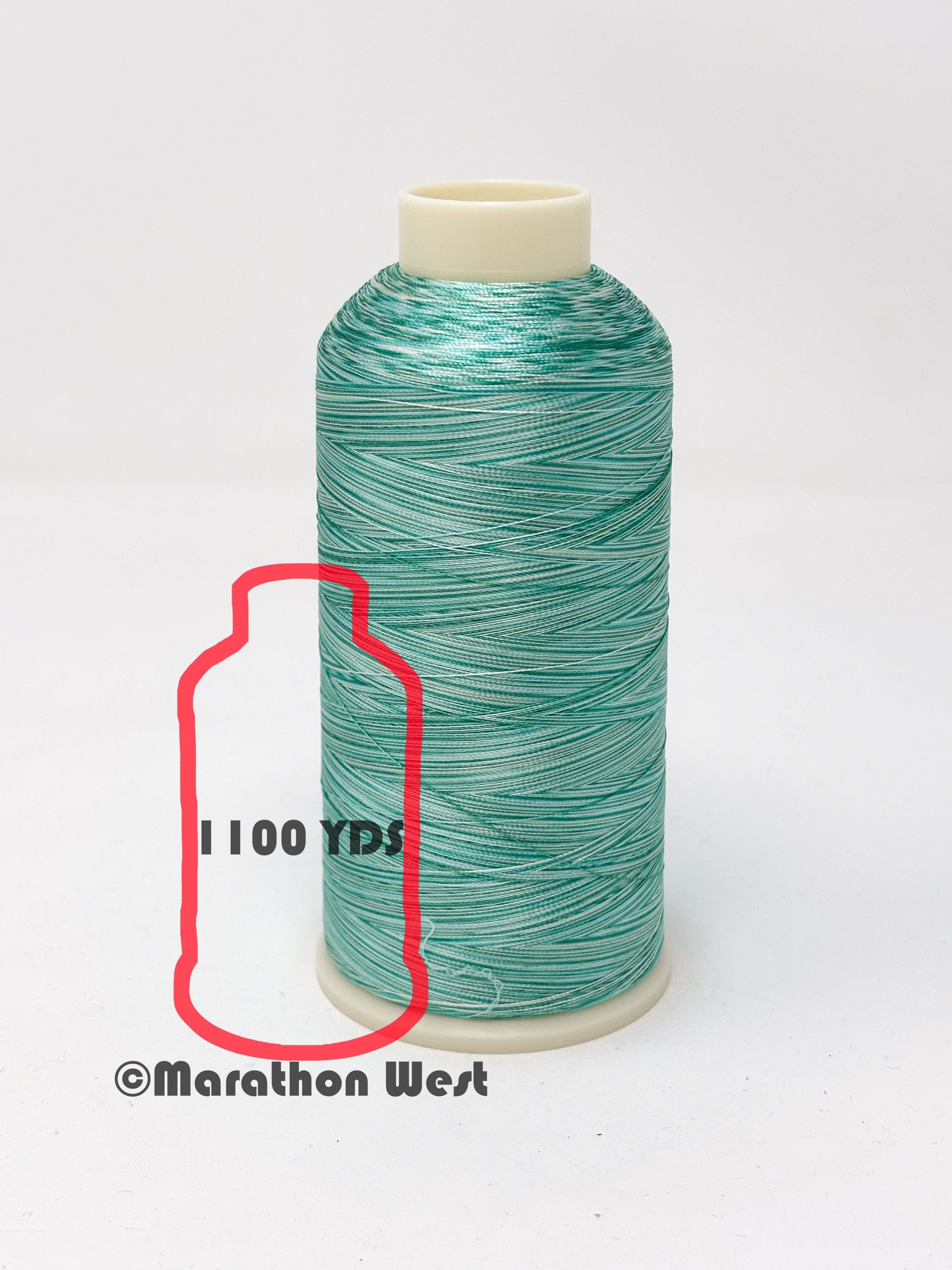 Marathon Varigated Viscose Rayon Thread 40 WT Mini Spool 1100YDS item 15512