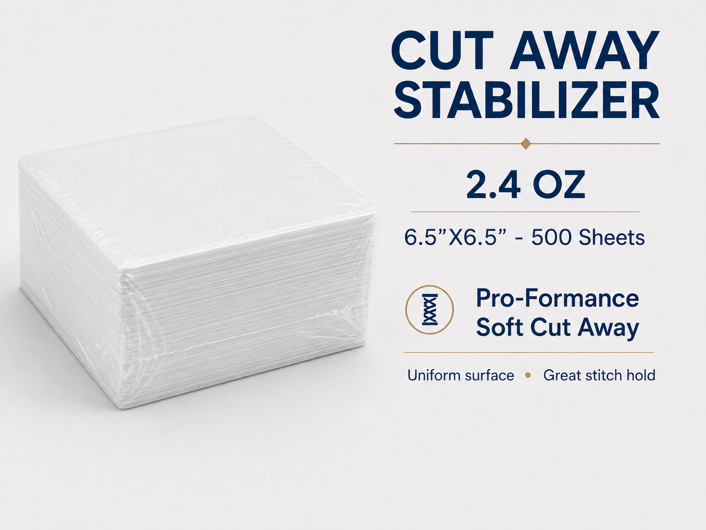 2.4OZ CUTAWAY 6.5 X6.5 -500PCS WHITE