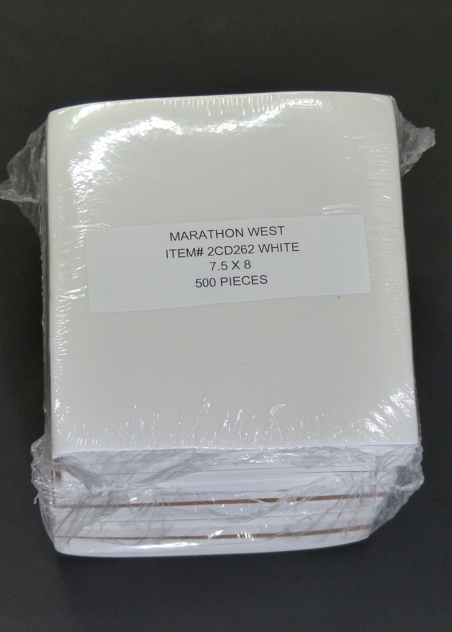 2.6OZ C-A 7.5 X8 -500PCS WHT item 2CD262