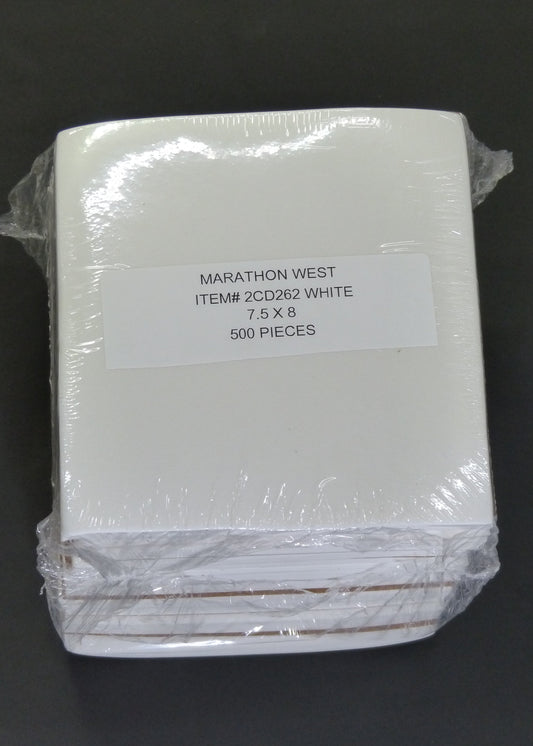2.6OZ C-A 7.5 X8 -500PCS WHT item 2CD262