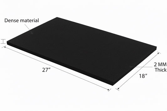 2MM DENSE EMB FOAM 18X27 BLK