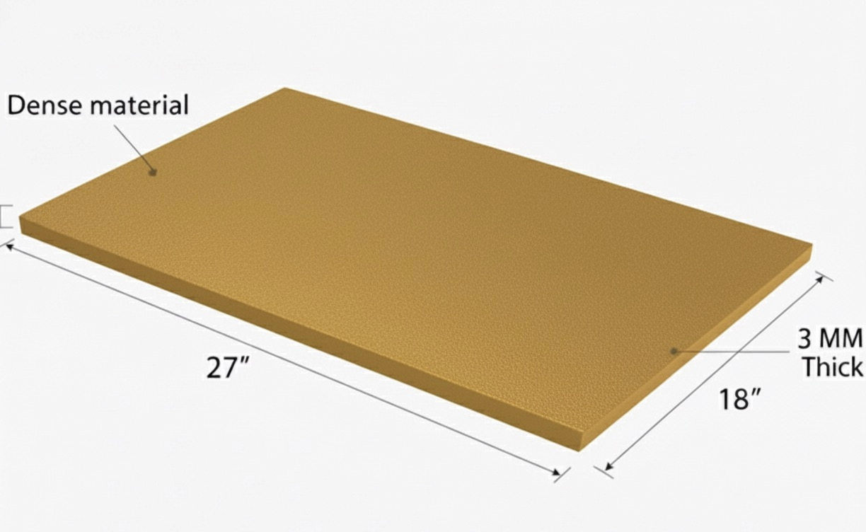 3MM DENSE 18X28 GOLD