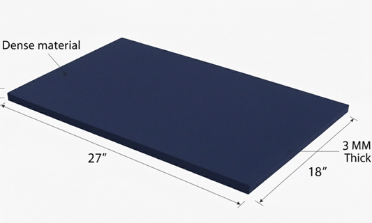 3MM DENSE EMB FOAM 18X27 NVY