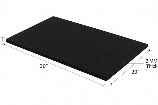 2MM EMB FOAM 20X30 BLACK