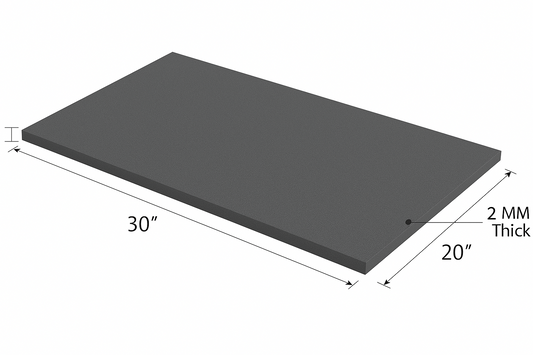 2MM EMB FOAM 20X30 DARK GRAY