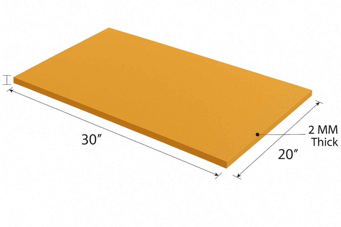 2MM EMB FOAM 20X30 GOLD