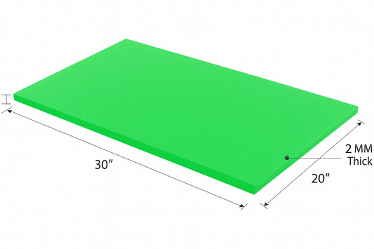 2MM EMB FOAM 20X30 GREEN