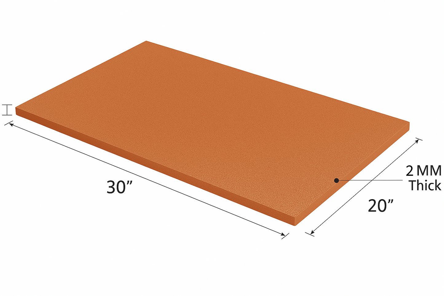 2MM EMBFOAM 20X30 LIGHT BROWN
