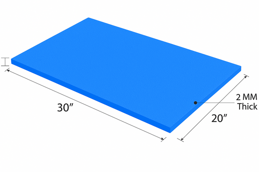 2MM EMB FOAM 20X30 BLUE