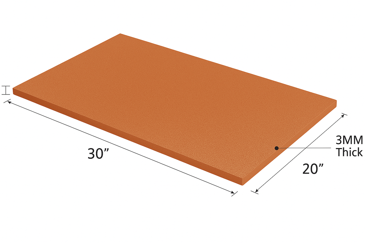 3MM EMBFOAM 20X30 LIGHT BROWN