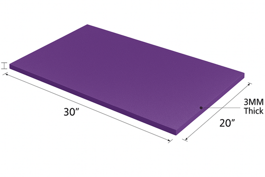 3MM EMB FOAM 20X30 PURPLE