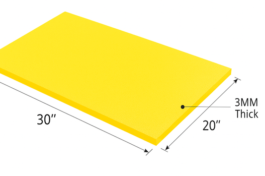 3MM EMB FOAM 20X30 YELLOW