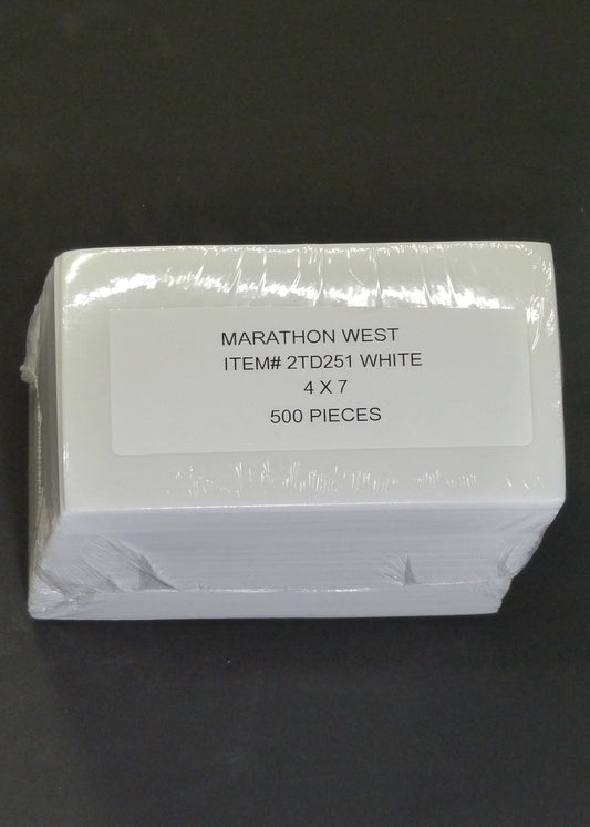 2.5OZ T-AWAY 4 X7 -500PCS WHT item 2TD251