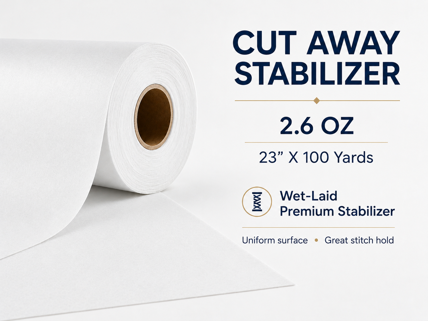 2.6OZ CUT-AWAY 23" X100YDS WHT