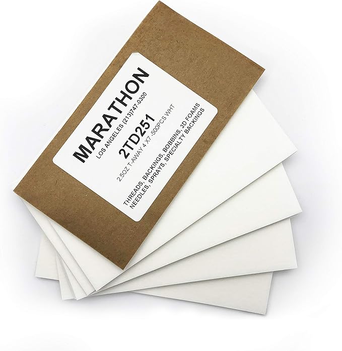 2.5 OZ TEAR-AWAY STABILIZERS, 4X7, 500 PCS, WHITE