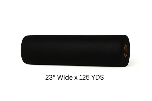 1.5 OZ TEAR-AWAY STABILIZERS, 23X125YDS, ROLL, BLACK