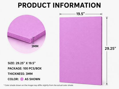 2MM EMB FOAM 20X30 HOT PINK