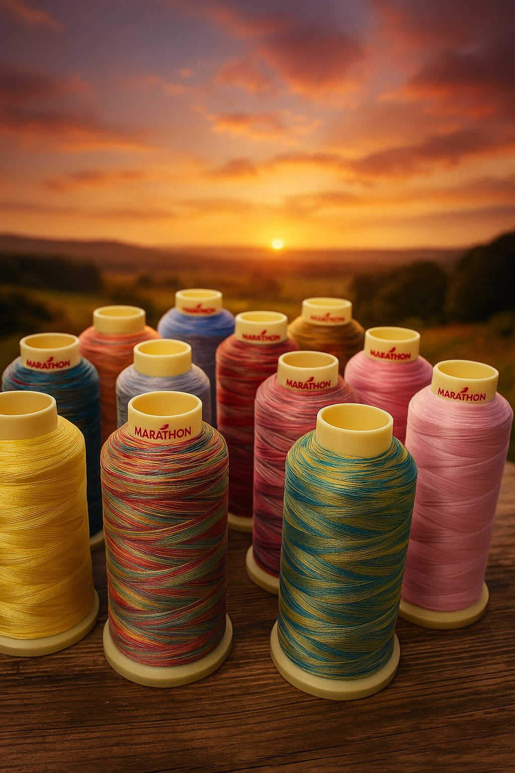 Variegated Viscose Rayon Threads